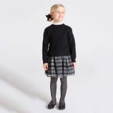 Παιδικό φόρεμα για κορίτσια Mayoral μαύρο-γκρι πλεκτό με τούλι