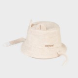 Βρεφικό καπέλο bucket για αγόρια Mayoral διπλής όψης μπεζ