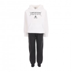 Παιδικό σετ φόρμα για αγόρια Action Sportswear εκρού- ανθρακί
