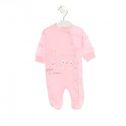 Βρεφικό φορμάκι για κορίτσια Babybal με ζωάκια ροζ