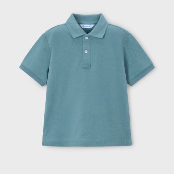 Παιδική μπλούζα πόλο για αγόρια Mayoral πετρόλ