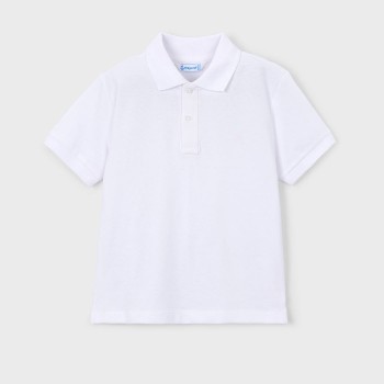 Παιδική μπλούζα πόλο για αγόρια Mayoral λευκό