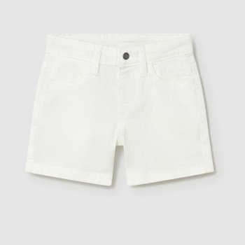 Βρεφική βερμούδα για αγόρια Mayoral καπαρτινέ λευκό