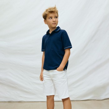 Παιδική βερμούδα για αγόρια Mayoral 5τσέπη λευκό