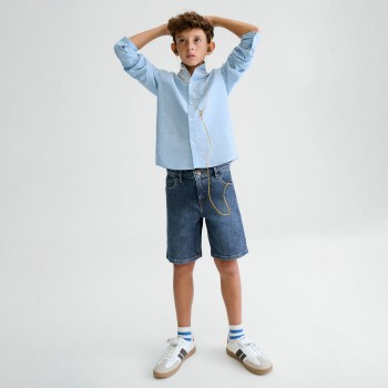 Παιδική βερμούδα για αγόρια Mayoral τζιν μπλε
