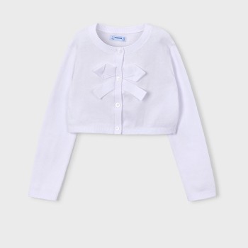 Παιδική ζακέτα για κορίτσια Mayoral λευκό