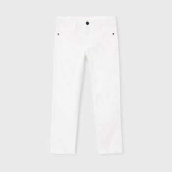 Παιδικό παντελόνι για αγόρι Mayoral λευκό καπαρντινέ