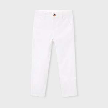 Παιδικό παντελόνι για αγόρι Mayoral λευκό καπαρντινέ