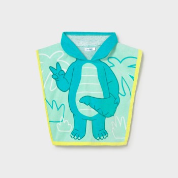 Βρεφική μπουρνουζοπετσέτα με κουκούλα για αγόρια Mayoral πετρόλ- μέντα