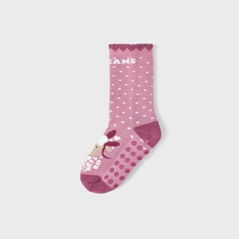 Παιδικές κάλτσες για κορίτσια Mayoral ροζ αντιολισθητικές