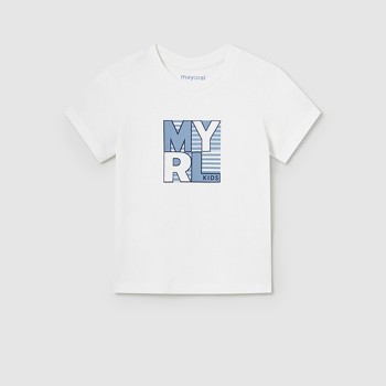 Βρεφική μπλούζα για αγόρια Mayoral με στάμπα λευκό