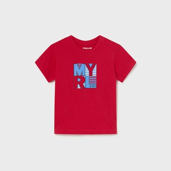 Βρεφική μπλούζα για αγόρια Mayoral με στάμπα κόκκινο