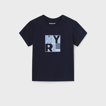 Βρεφική μπλούζα για αγόρια Mayoral με στάμπα σκούρο μπλε