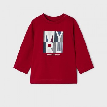 Βρεφική μπλούζα για αγόρια Mayoral κόκκινη