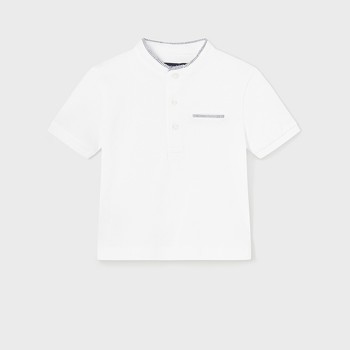 Βρεφική μπλούζα πόλο για αγόρια Mayoral μάο λευκό