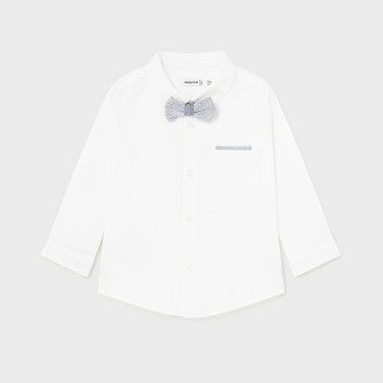 Βρεφικό πουκάμισο μακρυμάνικο για αγόρια Mayoral λευκό