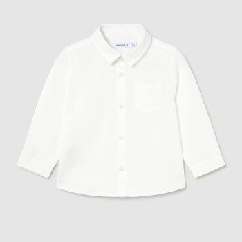 Παιδικό πουκάμισο λινό για αγόρια Mayoral λευκό