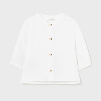 Βρεφικό πουκάμισο για αγόρια Mayoral μάο λινό λευκό