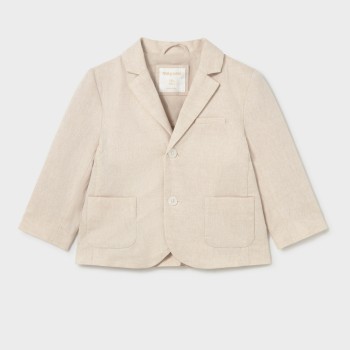 Παιδικό σακάκι λινό για αγόρια Mayoral εκρού