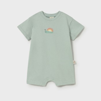 Βρεφικό φορμάκι κοντομάνικο για αγόρια Mayoral πράσινο