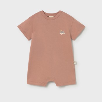 Βρεφικό φορμάκι κοντομάνικο για κορίτσια Mayoral πορτοκαλί απαλό