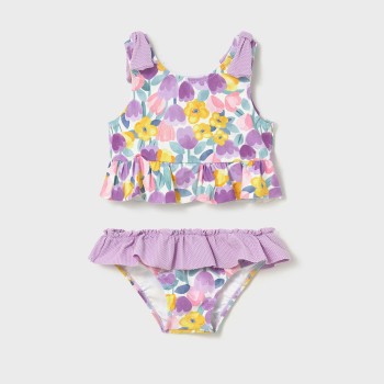 Βρεφικό σετ μαγιό για κορίτσια Mayoral  2τμχ λιλά- φλοράλ