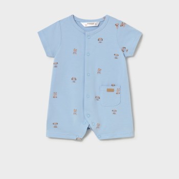 Βρεφικό φορμάκι κοντομάνικο για αγόρια Mayoral σιέλ
