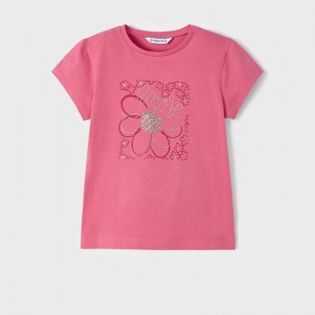 Παιδική μπλούζα για κορίτσια Mayoral με στάμπα ροζ