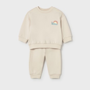 Βρεφική φόρμα αχνούδιαστη για αγόρια Mayoral εκρού