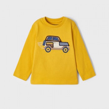 Βρεφική μπλούζα για αγόρια Mayoral κίτρινη