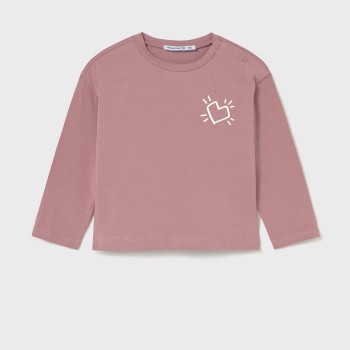 Παιδική μπλούζα μακρυμάνικη για κορίτσια Mayoral ροζ