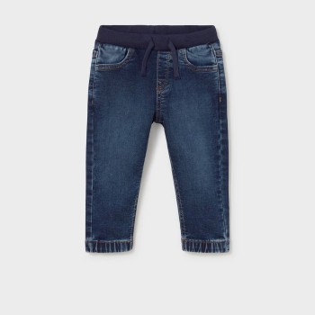 Βρεφικό παντελόνι jogger denim για αγόρια Mayoral τζιν σκούρο