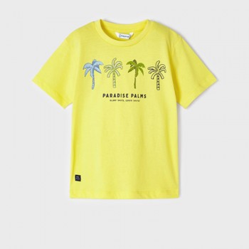 Παιδική μπλούζα για αγόρια Mayoral με φοίνικες κίτρινο
