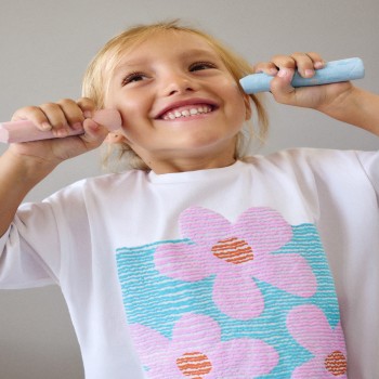 Παιδική μπλούζα για κορίτσια Mayoral λευκό- λιλά