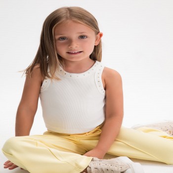 Παιδική μπλούζα με τιράντα για κορίτσια Mayoral εκρού