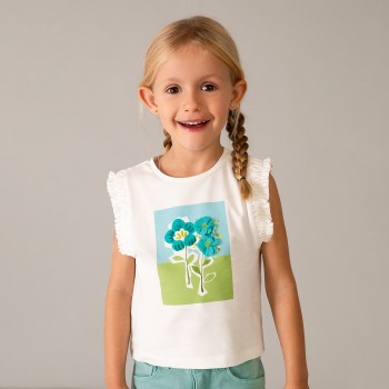 Παιδική μπλούζα για κορίτσια Mayoral  εκρού