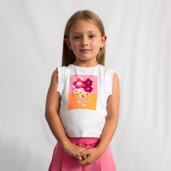 Παιδική μπλούζα για κορίτσια Mayoral λευκό