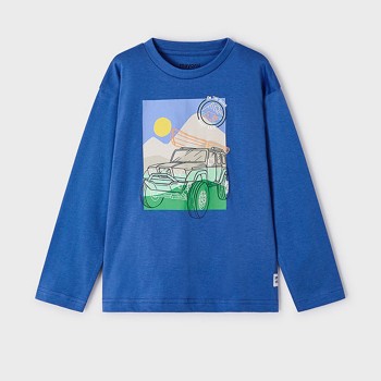 Παιδική μπλούζα για αγόρια Mayoral με στάμπα μπλε