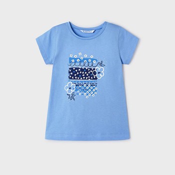 Παιδική μπλούζα για κορίτσια Mayoral με στάμπα γαλάζιο