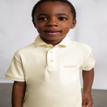 Παιδική μπλούζα πόλο για αγόρια Mayoral κρεμ