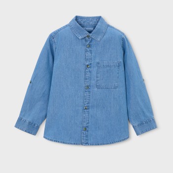 Παιδικό πουκάμισο για αγόρια Mayoral μπλε τζιν