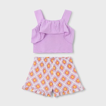 Παιδικό σετ με σορτς για κορίτσια Mayoral λιλά