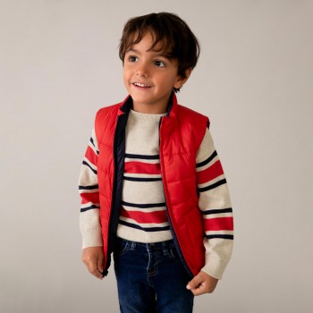 Παιδικό γιλέκο αμάνικο διπλής όψης για αγόρια Mayoral κόκκινο- μαρέν