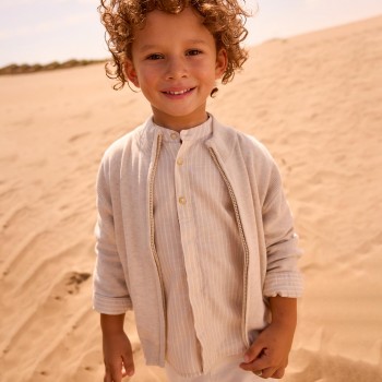 Παιδική ζακέτα πλεκτή για αγόρια Mayoral μπεζ