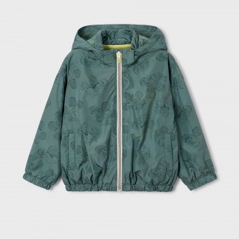 Παιδικό μπουφάν αντιανεμικό σταμπωτό για αγόρια Mayoral πράσινο