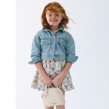 Παιδικό τζάκετ για κορίτσια Mayoral denim ανοιχτό μπλε