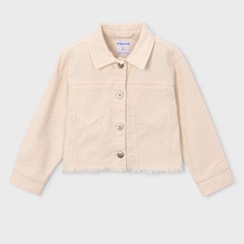Παιδικό τζάκετ για κορίτσια Mayoral καπαρτινέ μπεζ ανοιχτό