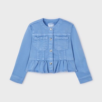 Παιδικό τζάκετ για κορίτσια Mayoral denim μπλε
