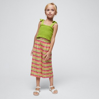 Παιδικό σετ με παντελόνα για κορίτσια Mayoral πράσινο-ριγέ
