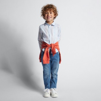 Παιδικό παντελόνι τζιν για αγόρια Mayoral jogger σκούρο denim